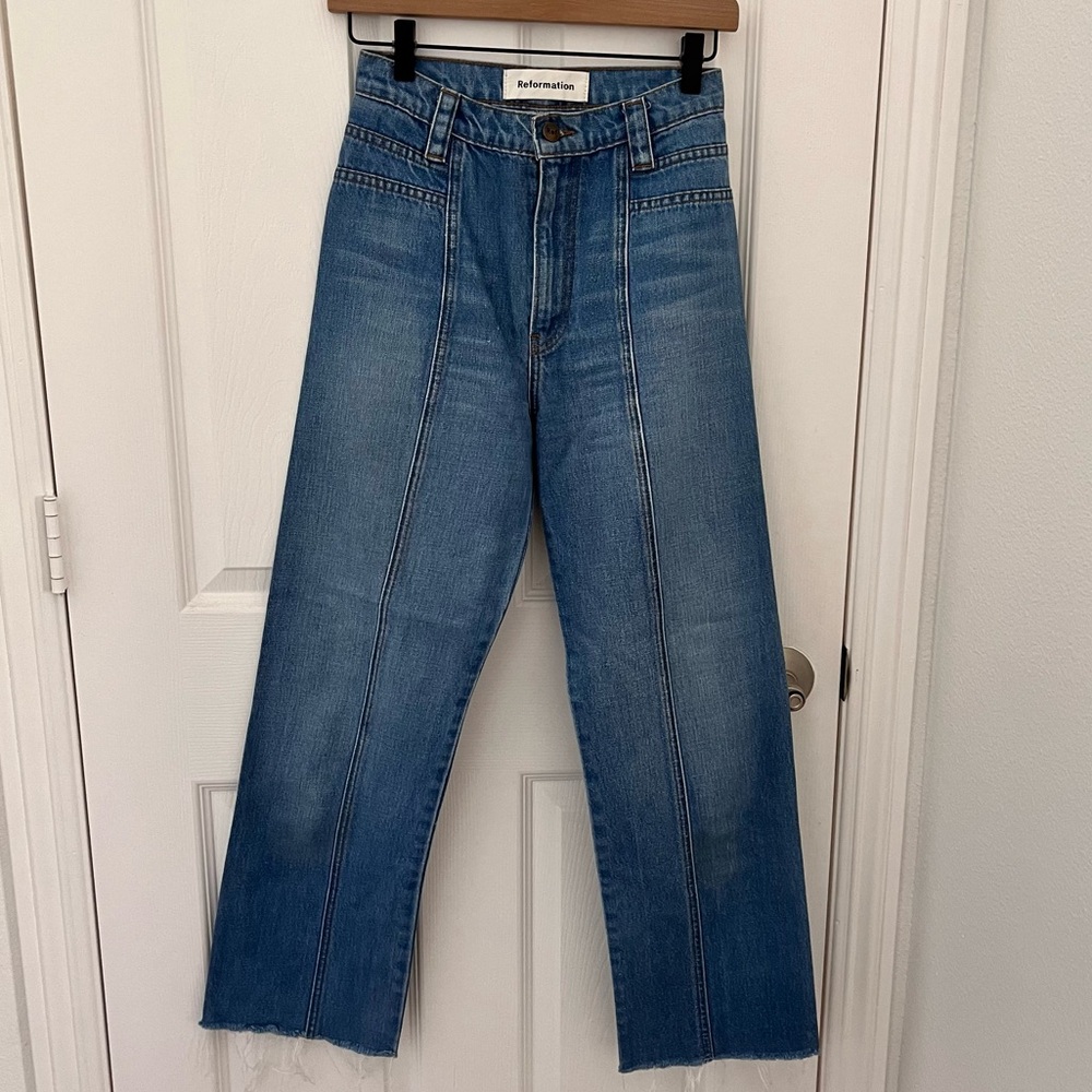 Reformation 70’s Blue Jeans in Chesapeake